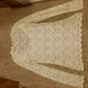 GUESS Lace Blouse - Long Sleeve